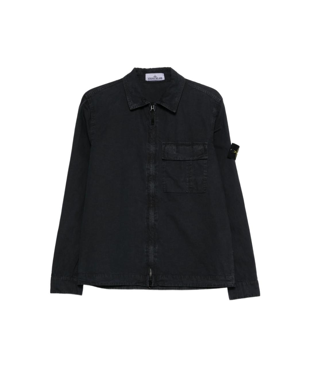 STONE ISLAND Темно-синяя хлопковая куртка, фото 1