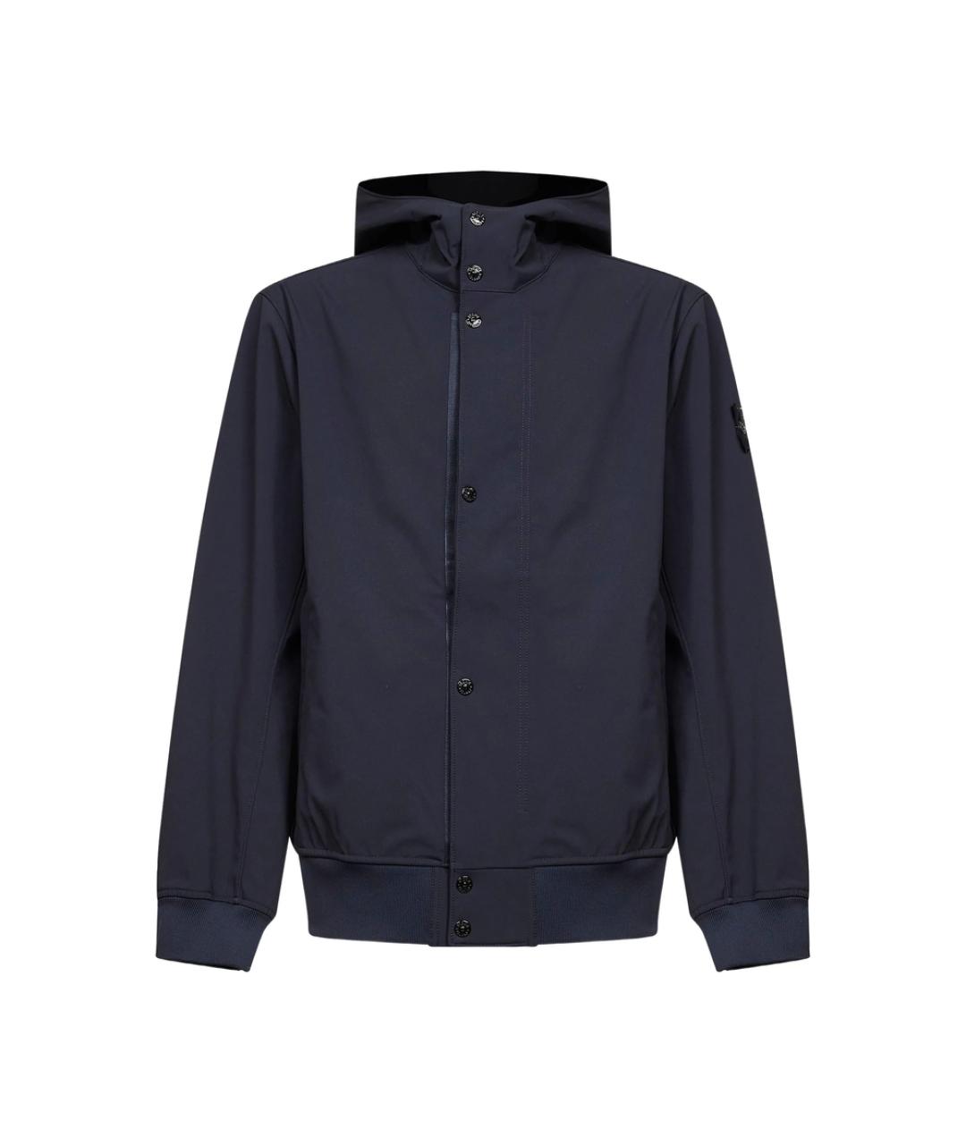 STONE ISLAND Темно-синяя полиэстеровая куртка, фото 1