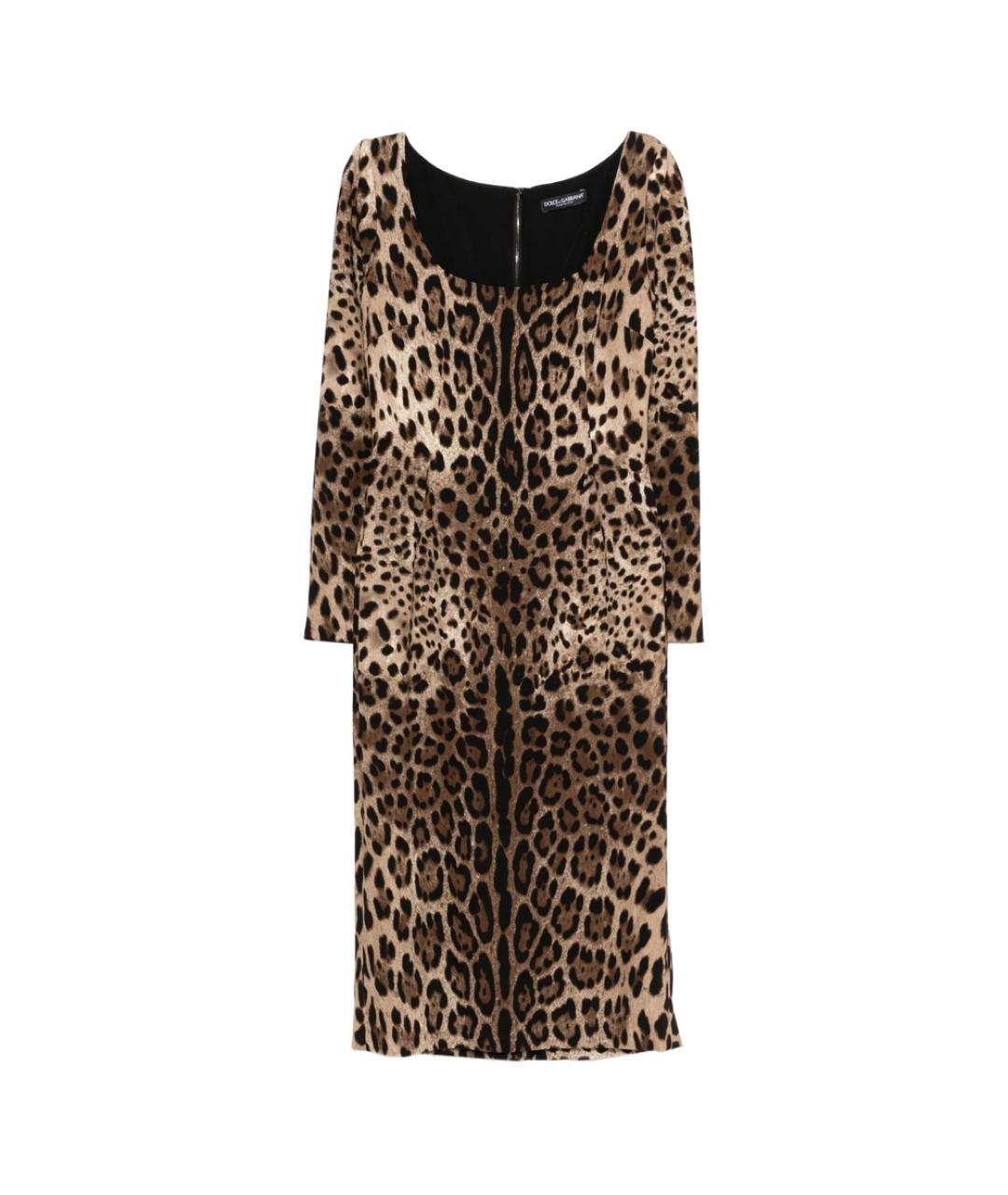 DOLCE&GABBANA Мульти шелковое коктейльное платье, фото 1
