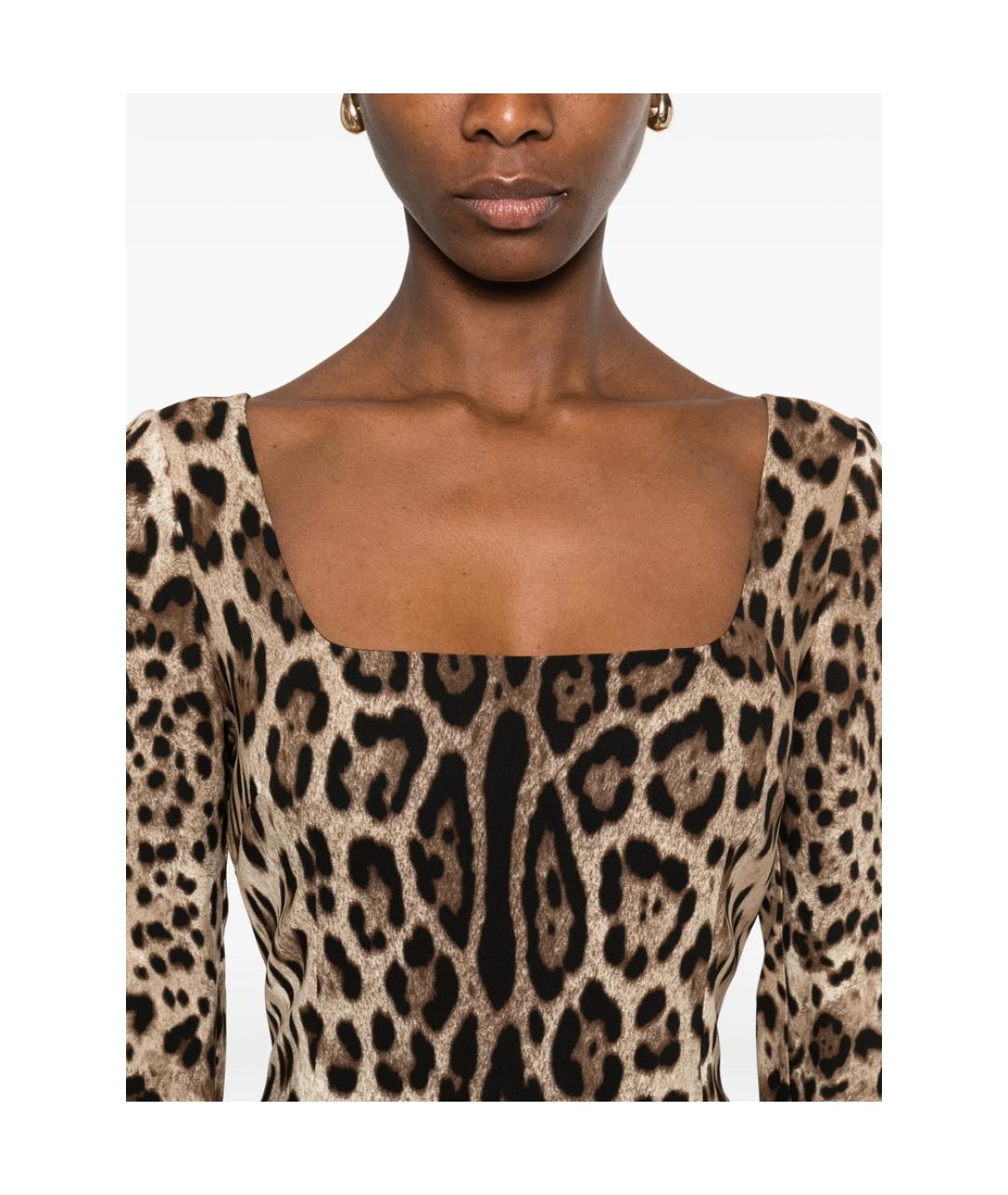 DOLCE&GABBANA Мульти шелковое коктейльное платье, фото 4
