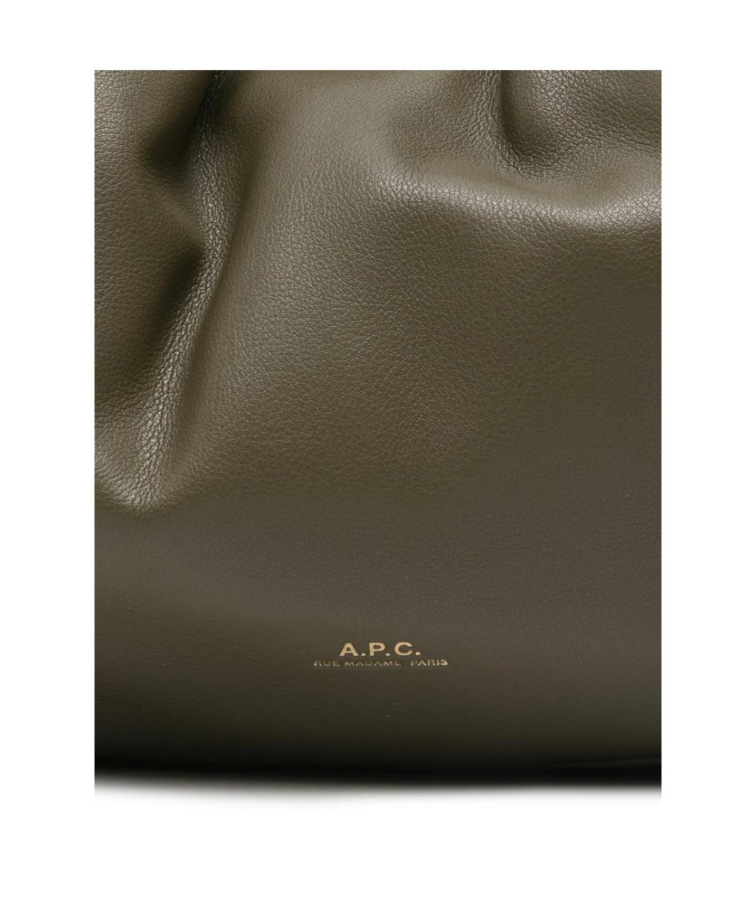 A.P.C. Зеленая сумка через плечо из искусственной кожи, фото 4