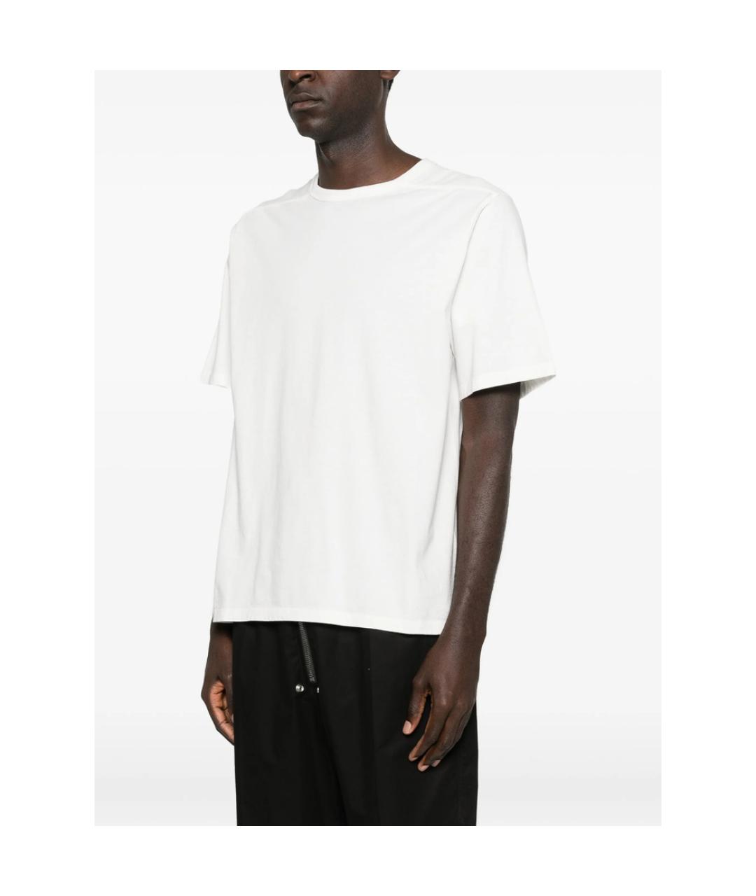RICK OWENS Белая хлопковая футболка, фото 3