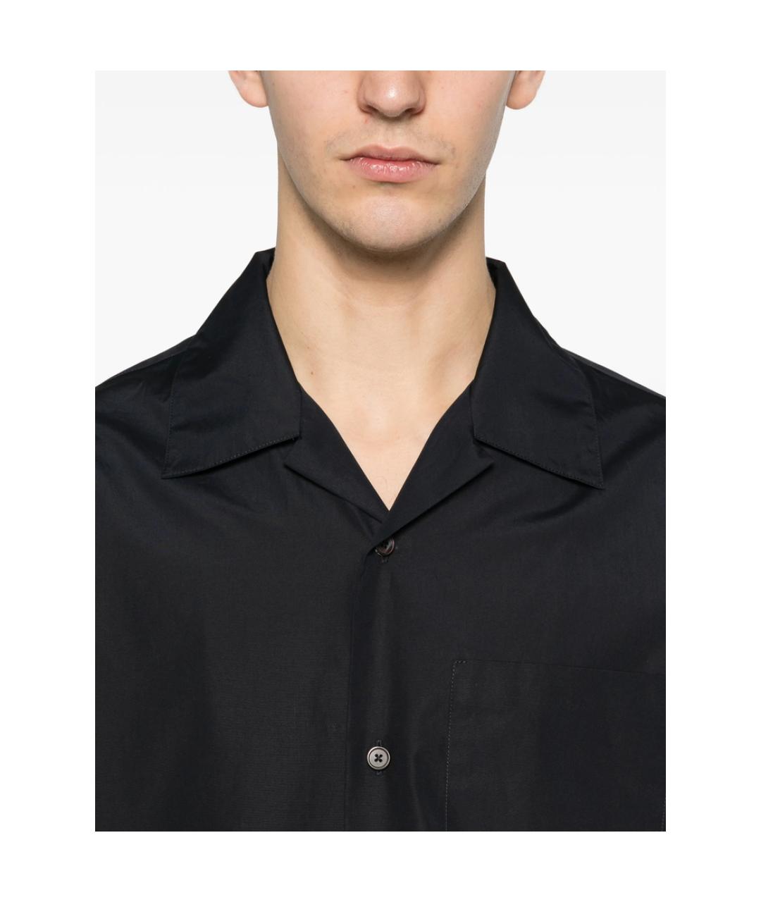 JIL SANDER Темно-синяя хлопковая классическая рубашка, фото 2