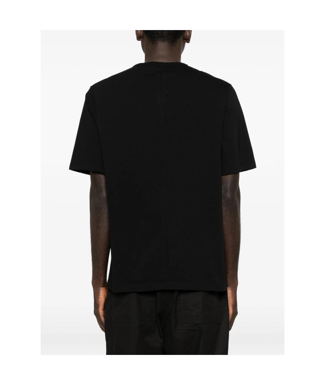RICK OWENS Черная хлопковая футболка, фото 3