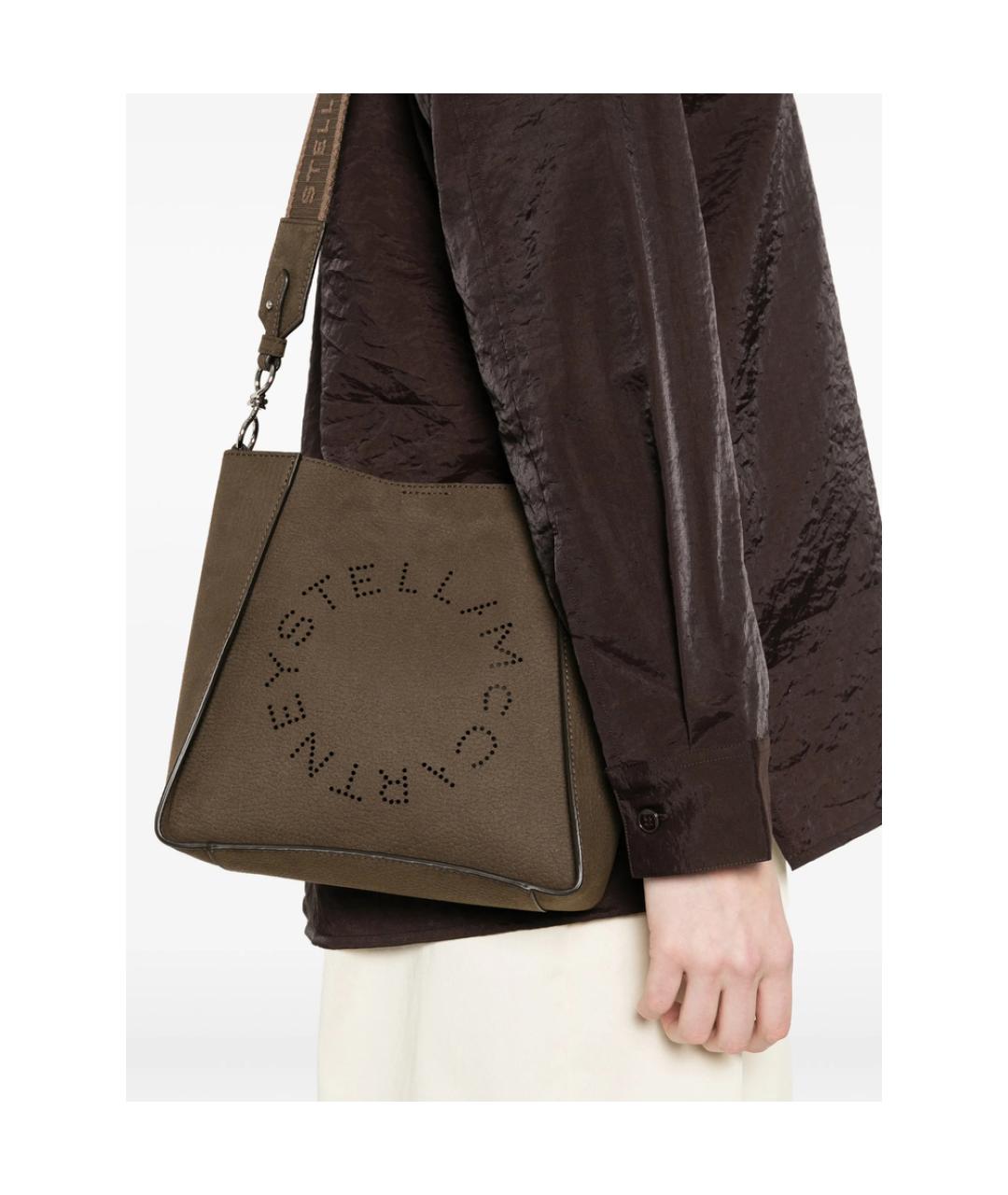 STELLA MCCARTNEY Коричневая сумка через плечо из искусственной кожи, фото 2
