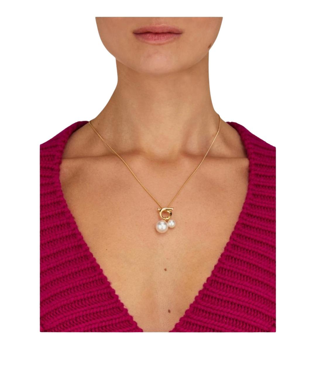 FERRAGAMO Золотое колье, фото 3