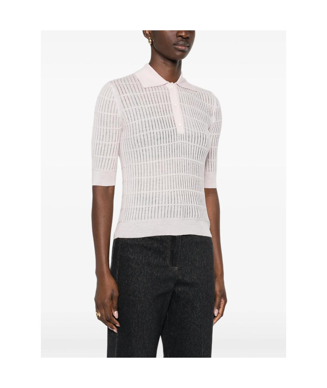 MAX MARA STUDIO Розовая шерстяная футболка, фото 4