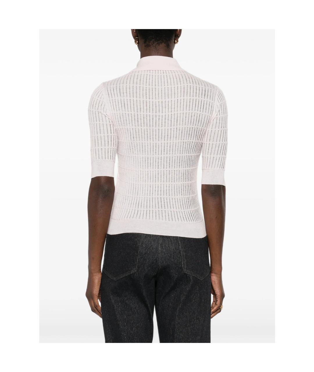 MAX MARA STUDIO Розовая шерстяная футболка, фото 5