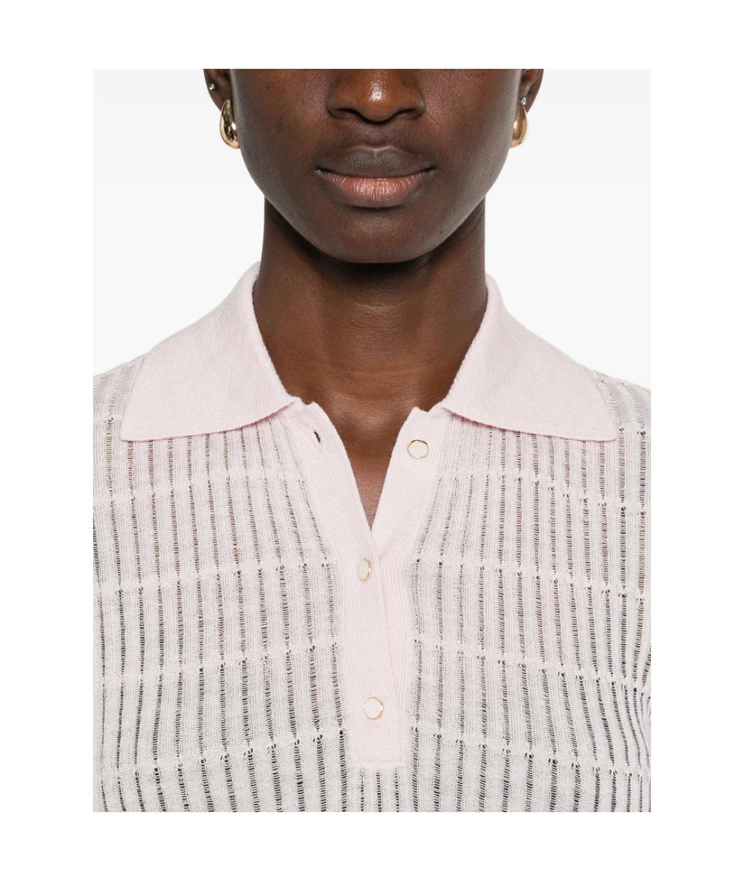 MAX MARA STUDIO Розовая шерстяная футболка, фото 2