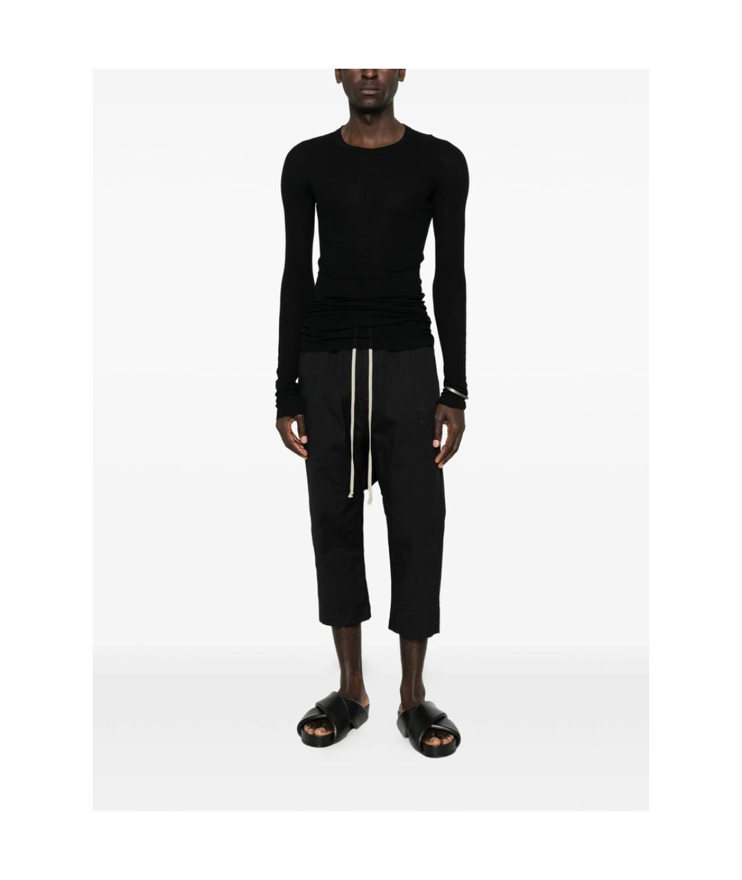 RICK OWENS Черная вискозная футболка, фото 3