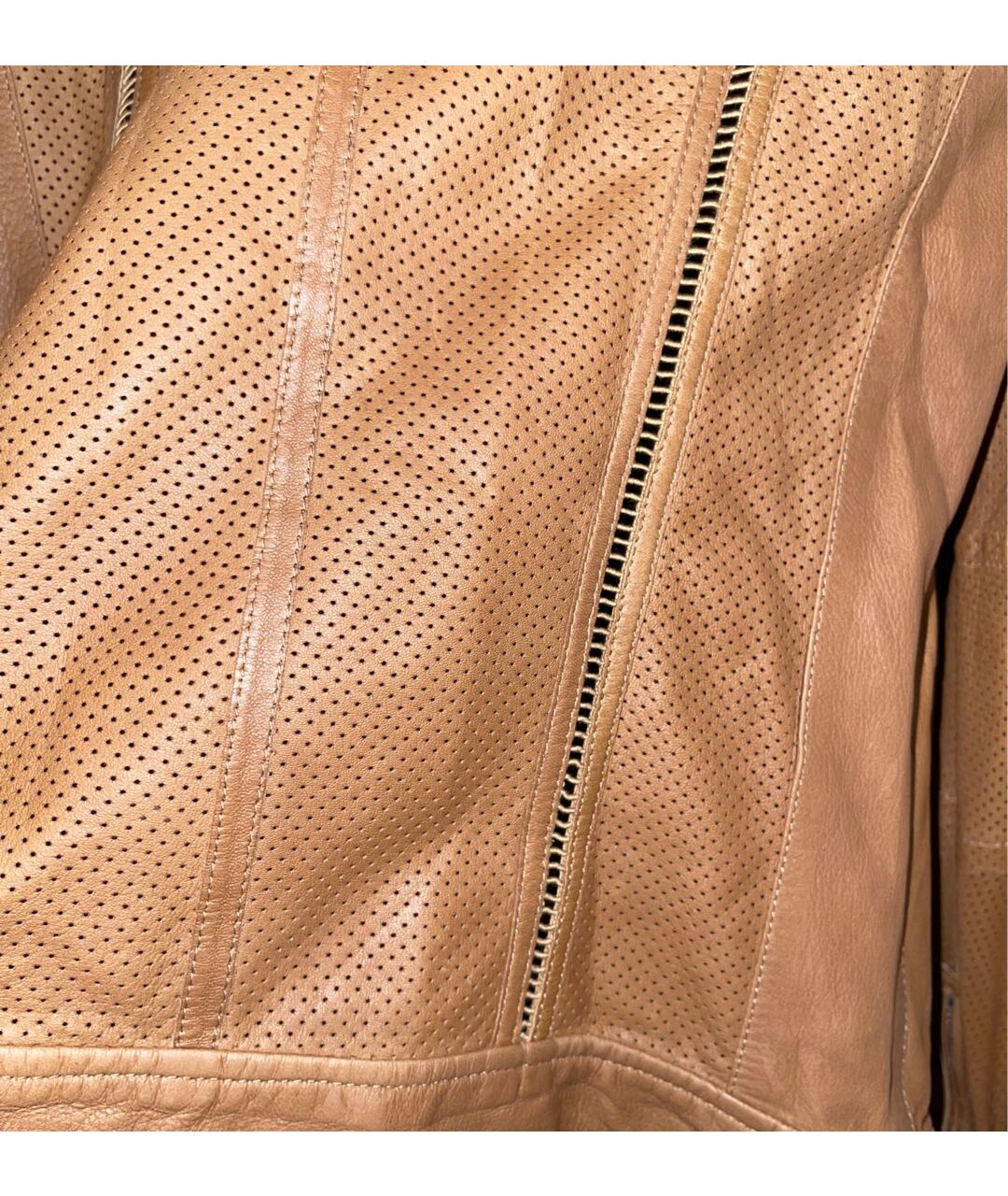 ROBERTO CAVALLI Коричневая кожаная куртка, фото 3