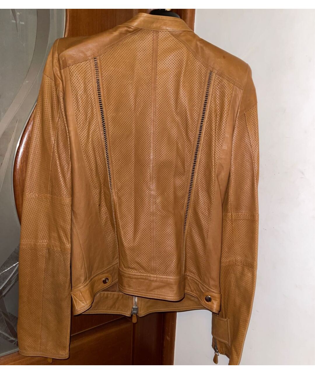 ROBERTO CAVALLI Коричневая кожаная куртка, фото 2