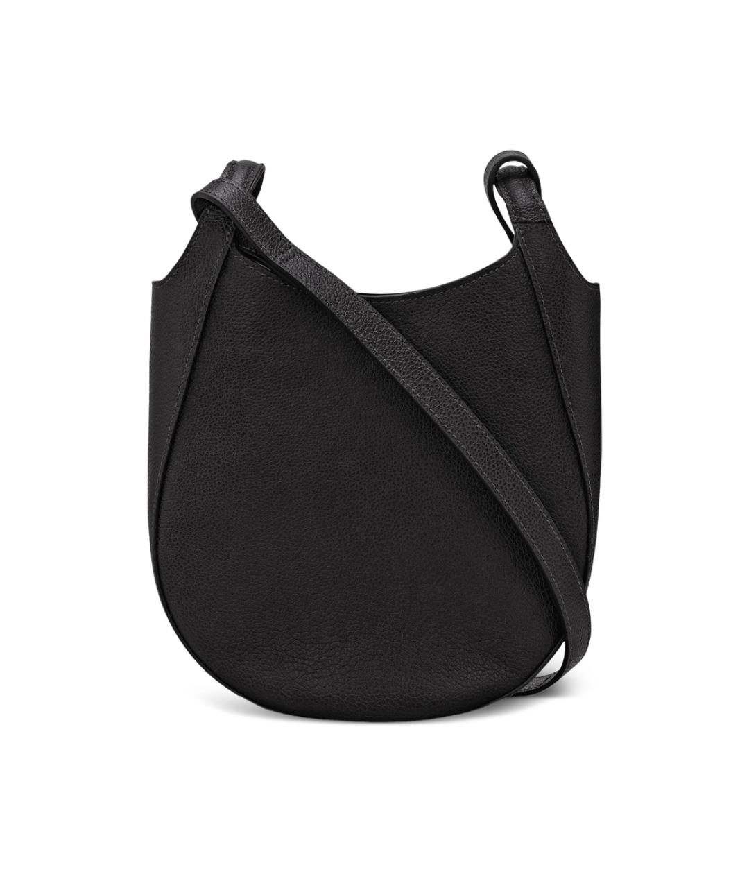 LONGCHAMP Черная кожаная сумка через плечо, фото 4