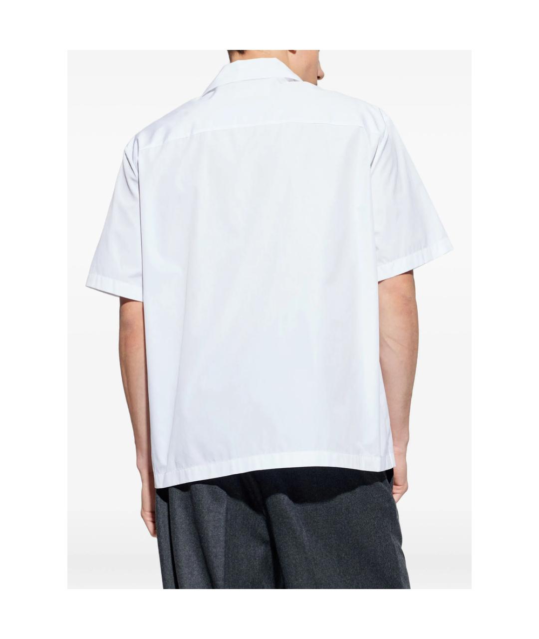 JIL SANDER Белая хлопковая классическая рубашка, фото 2