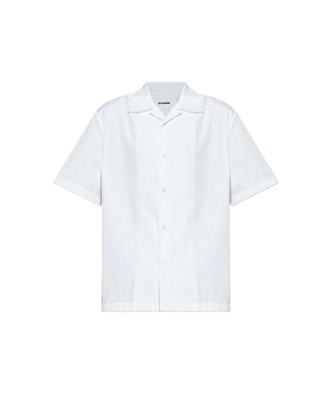JIL SANDER Белая хлопковая классическая рубашка, фото 1