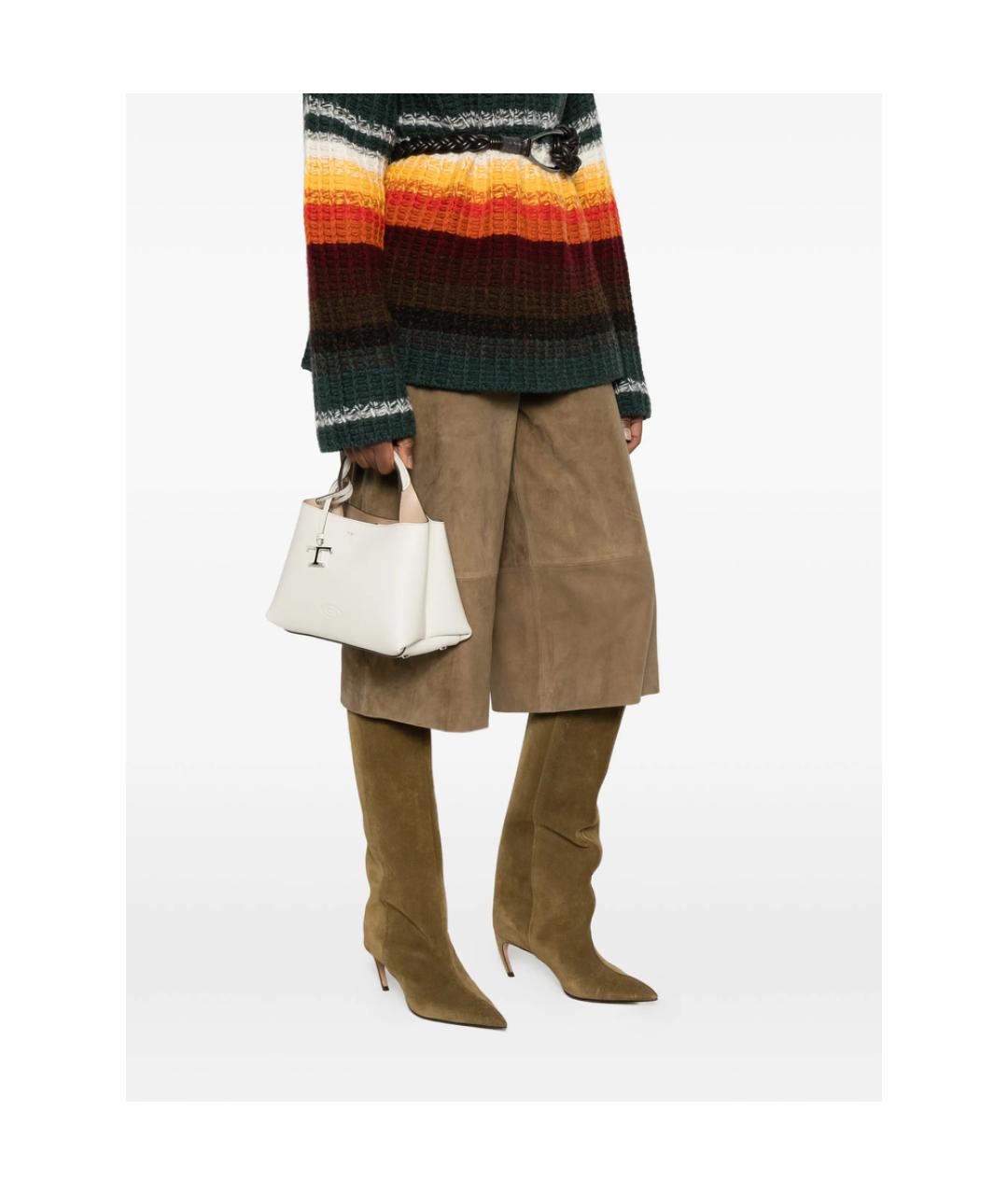 TOD'S Белая кожаная сумка с короткими ручками, фото 3