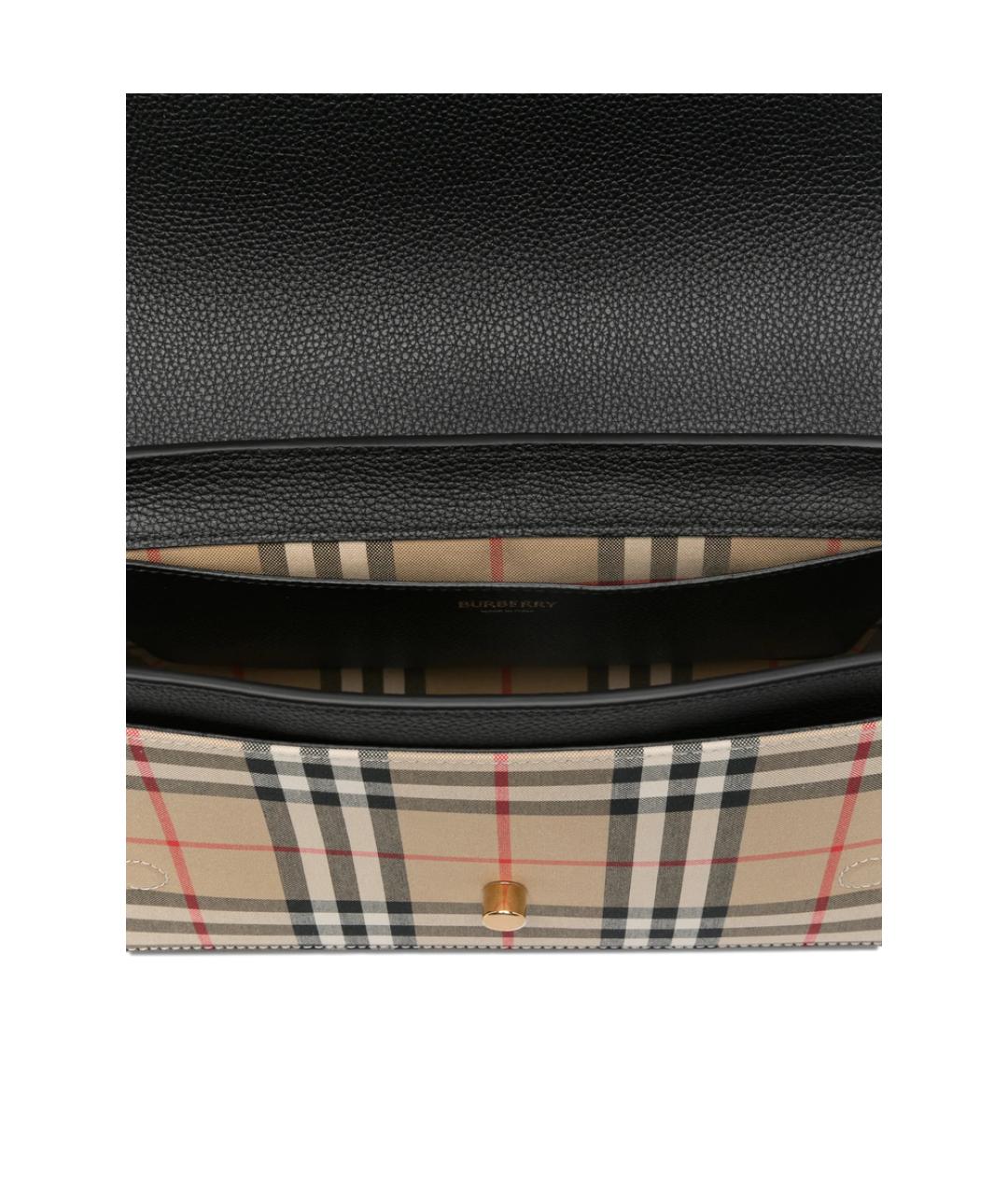 BURBERRY Черная кожаная сумка через плечо, фото 5
