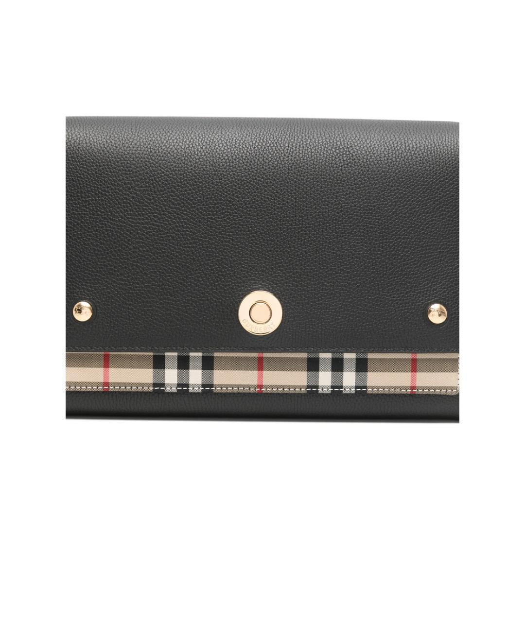 BURBERRY Черная кожаная сумка через плечо, фото 3