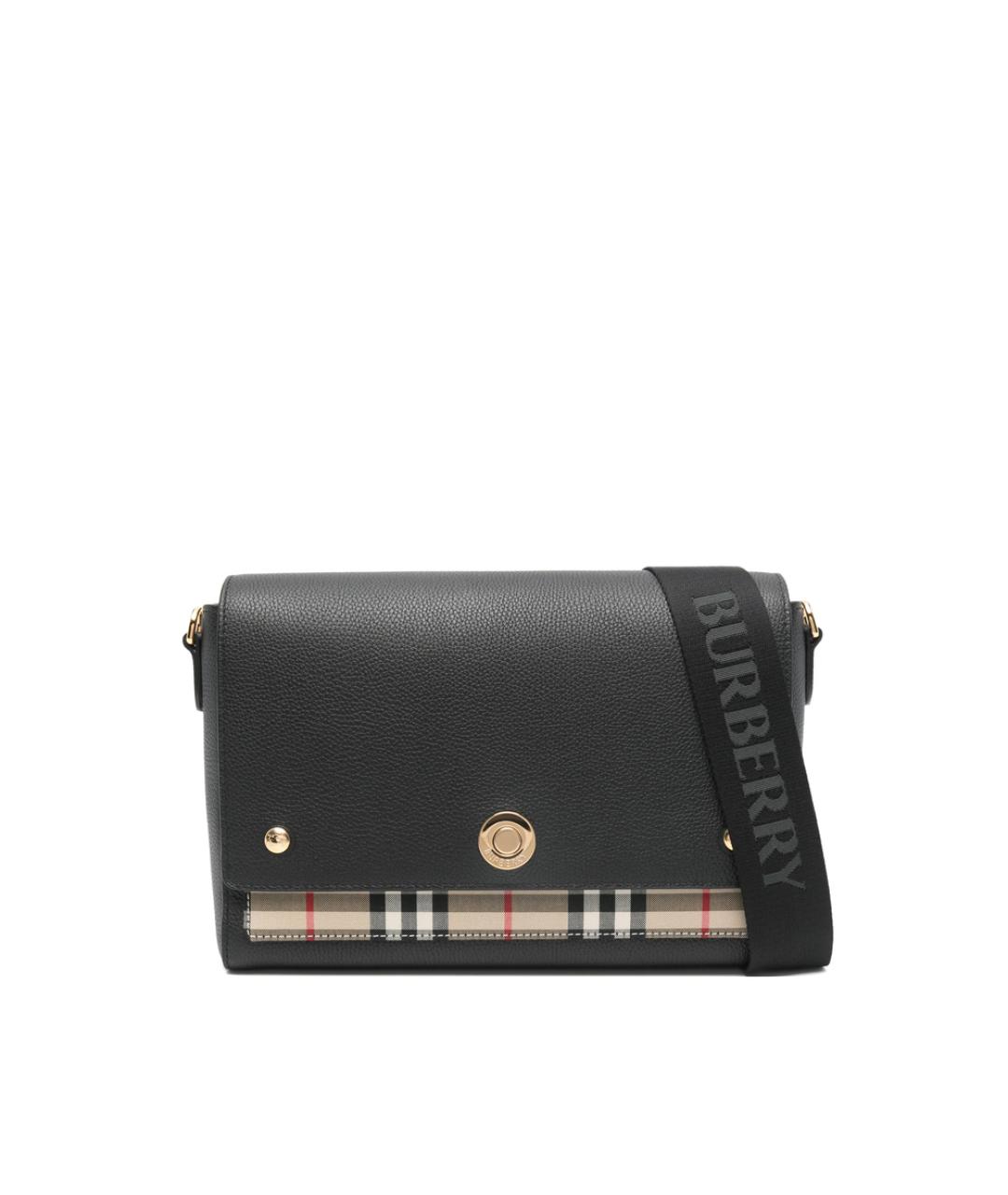 BURBERRY Черная кожаная сумка через плечо, фото 1