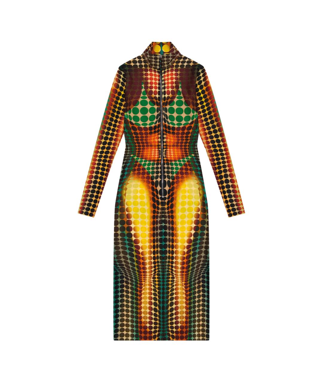 JEAN PAUL GAULTIER Мульти полиамидовое повседневное платье, фото 1