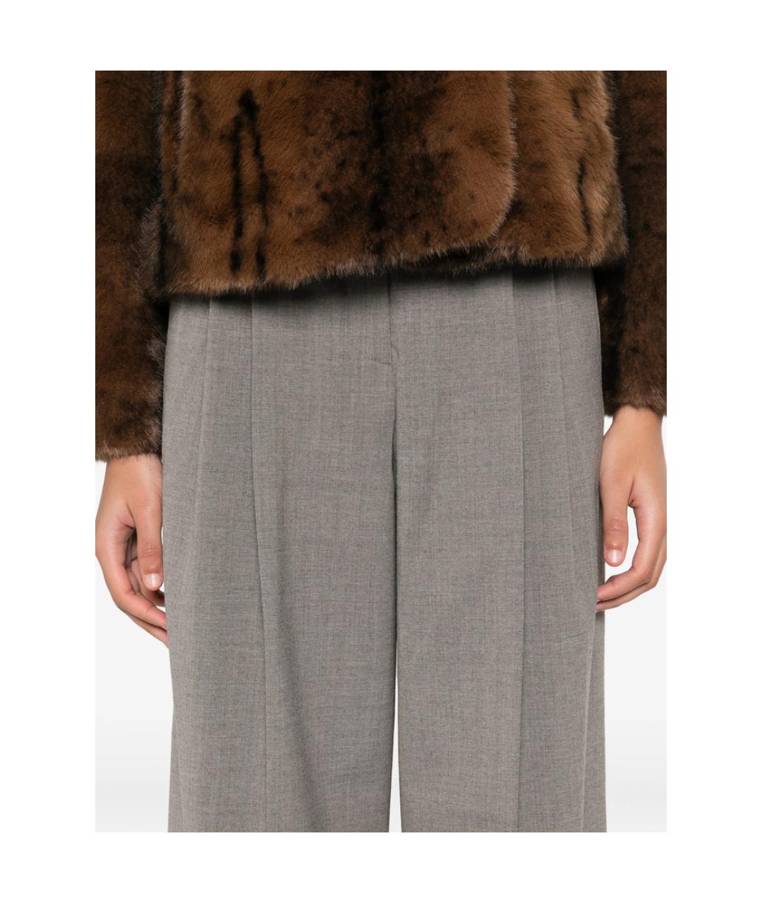 BY MALENE BIRGER Серые полиэстеровые брюки широкие, фото 3