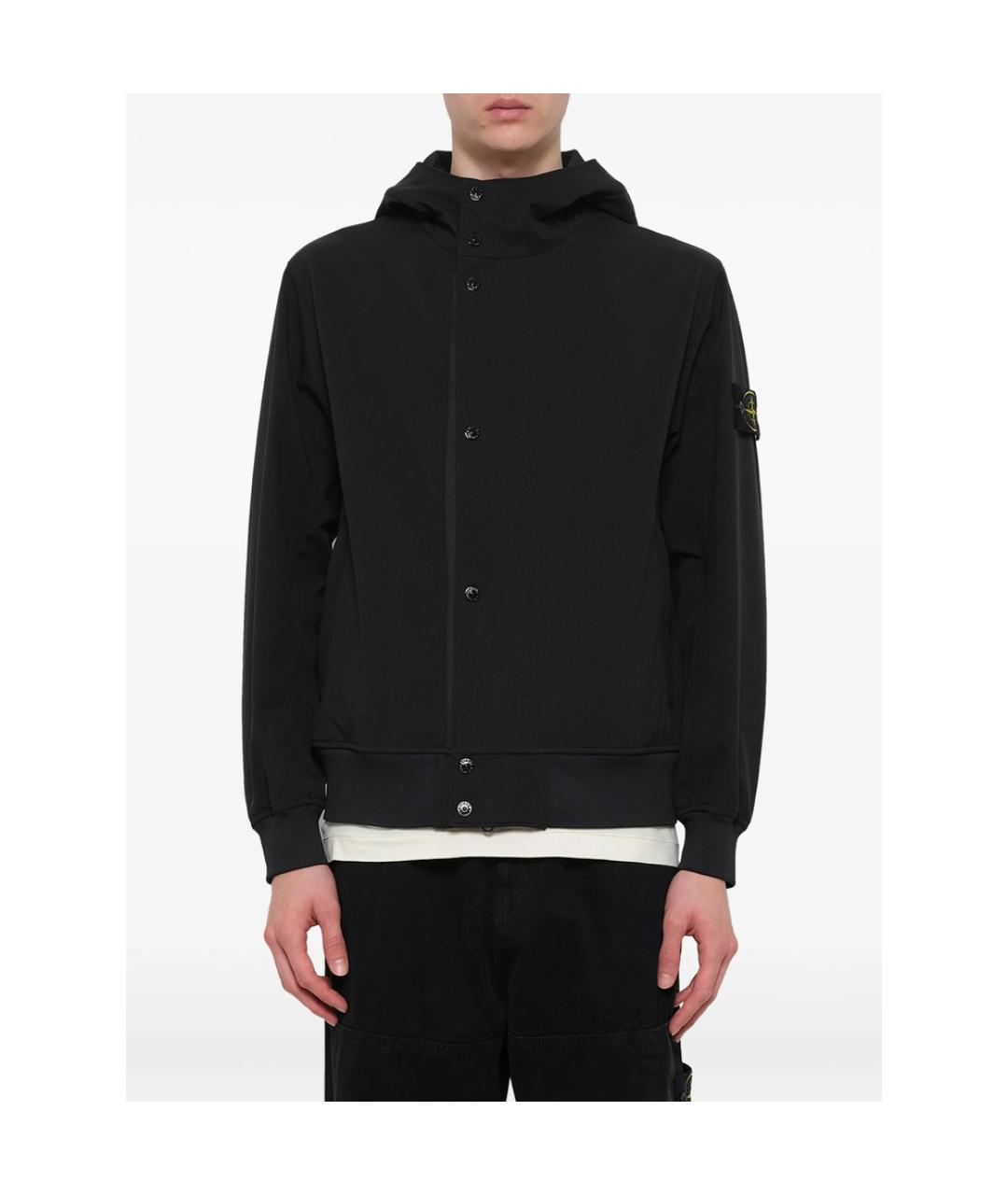 STONE ISLAND Черная полиэстеровая куртка, фото 3