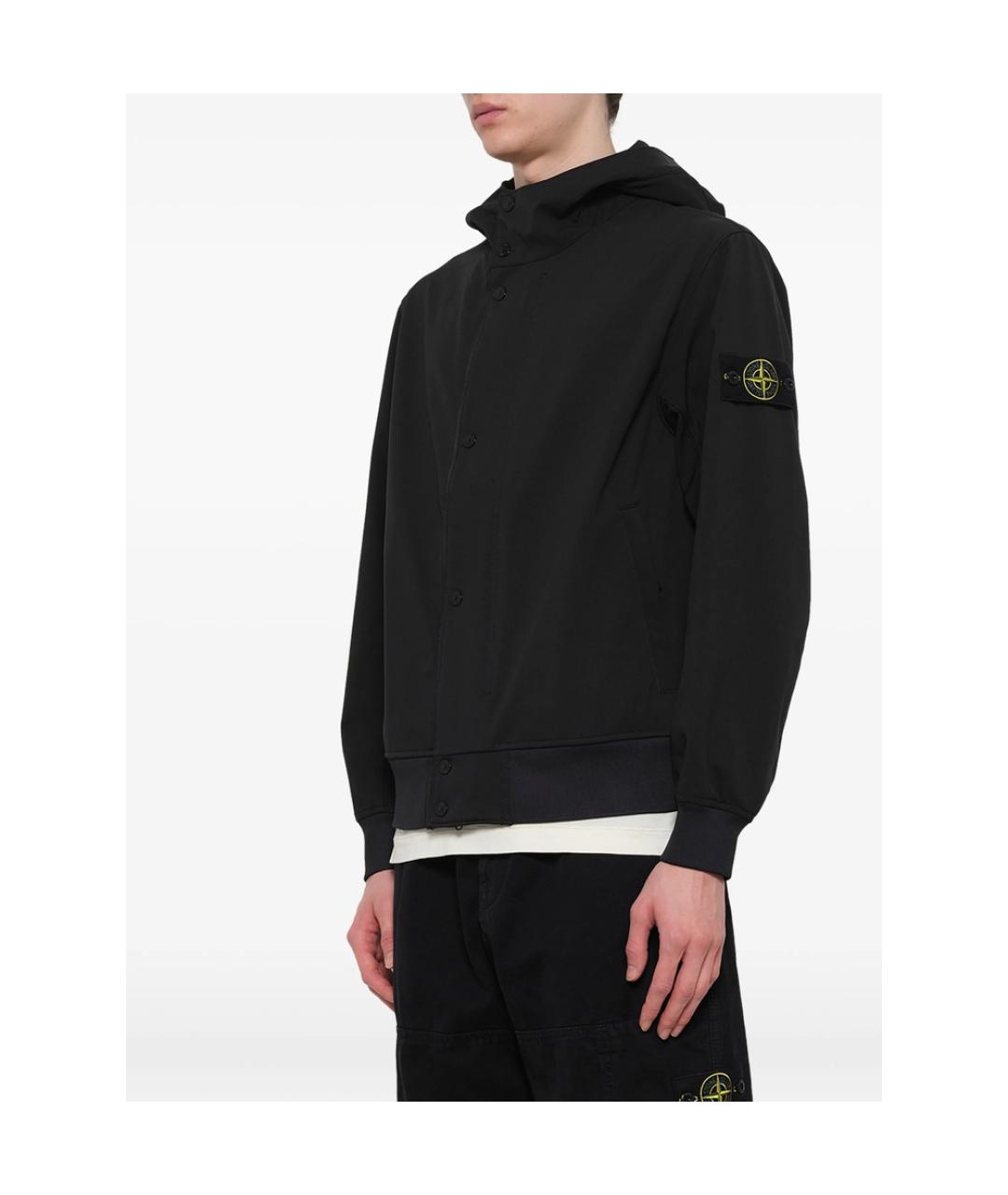 STONE ISLAND Черная полиэстеровая куртка, фото 6