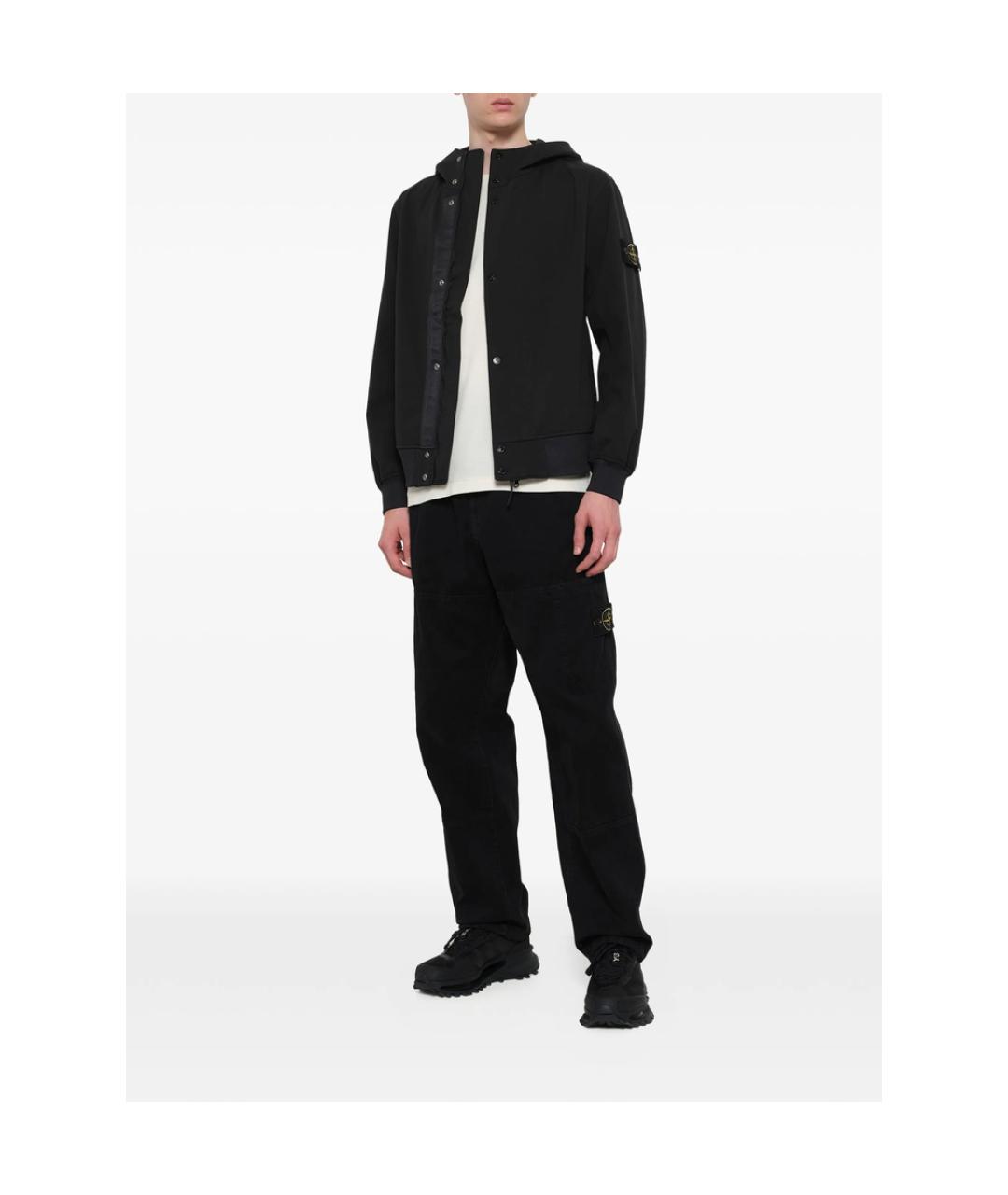 STONE ISLAND Черная полиэстеровая куртка, фото 2