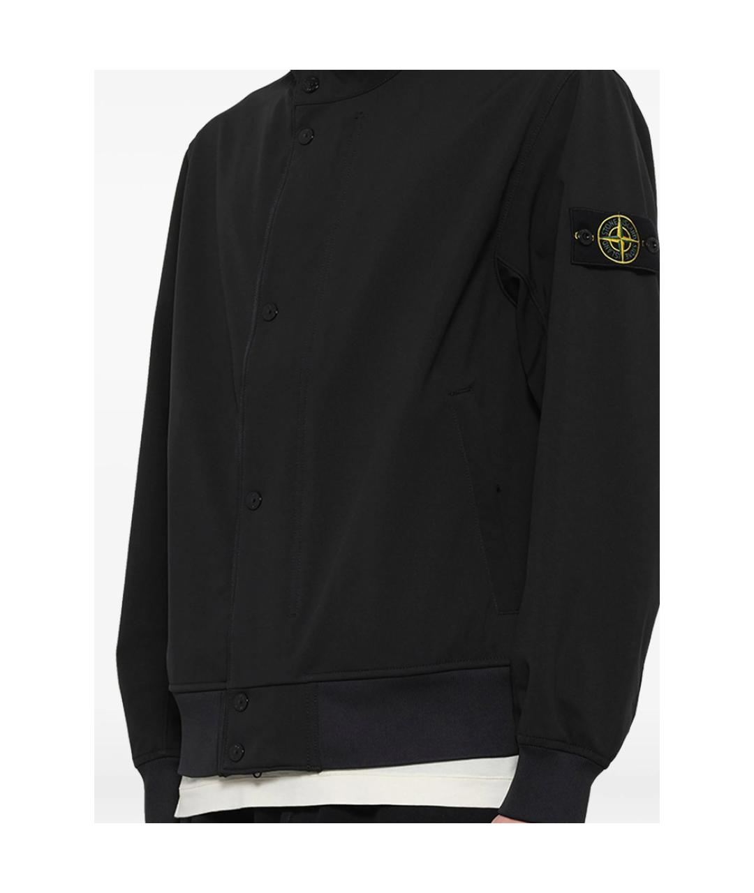 STONE ISLAND Черная полиэстеровая куртка, фото 4