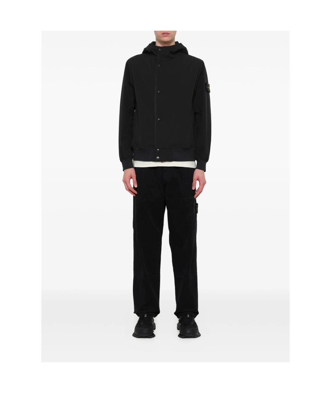 STONE ISLAND Черная полиэстеровая куртка, фото 5