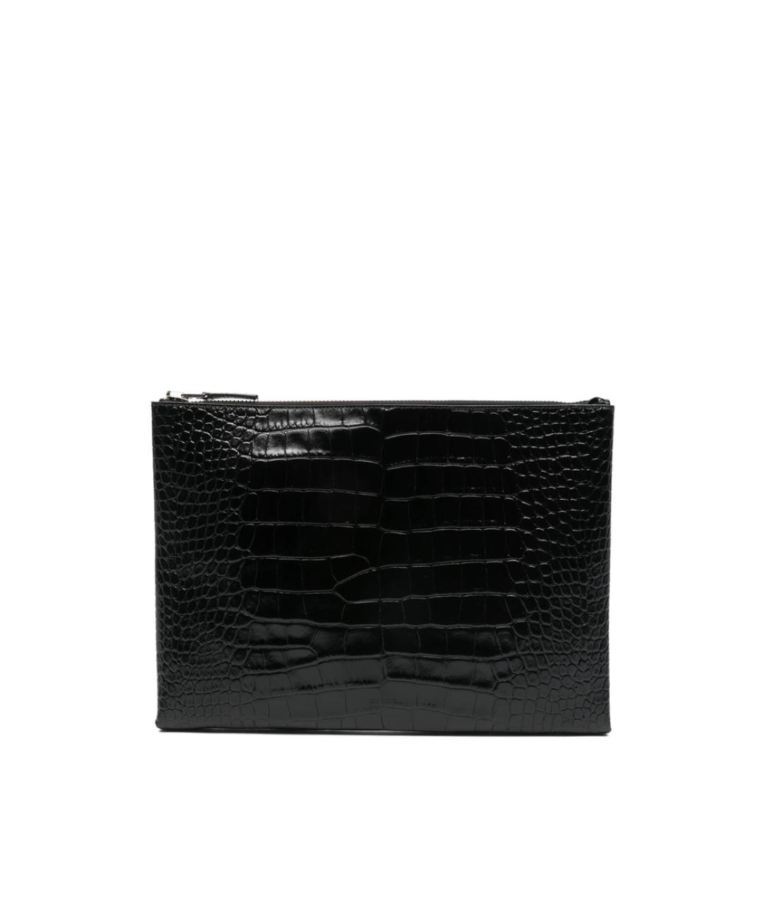 TOM FORD Черная папка для документов из лакированной кожи, фото 1