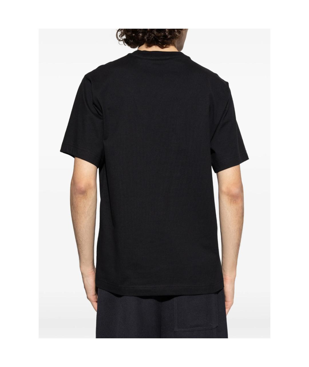 BURBERRY Черная хлопковая футболка, фото 4