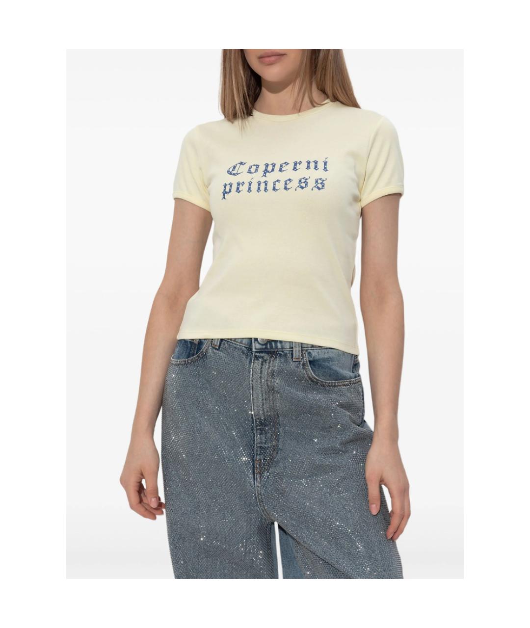 COPERNI Желтая хлопковая футболка, фото 4