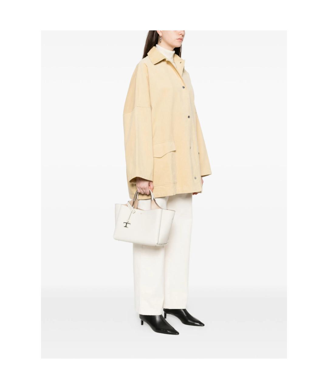 TOD'S Белая кожаная сумка с короткими ручками, фото 3