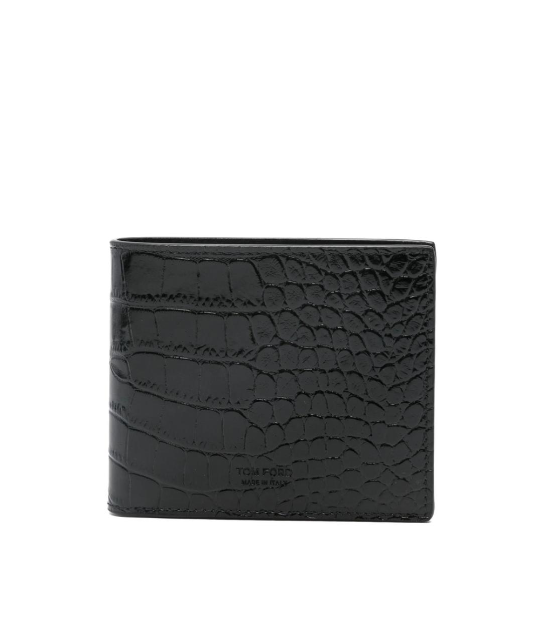 TOM FORD Черный кошелек из лакированной кожи, фото 1
