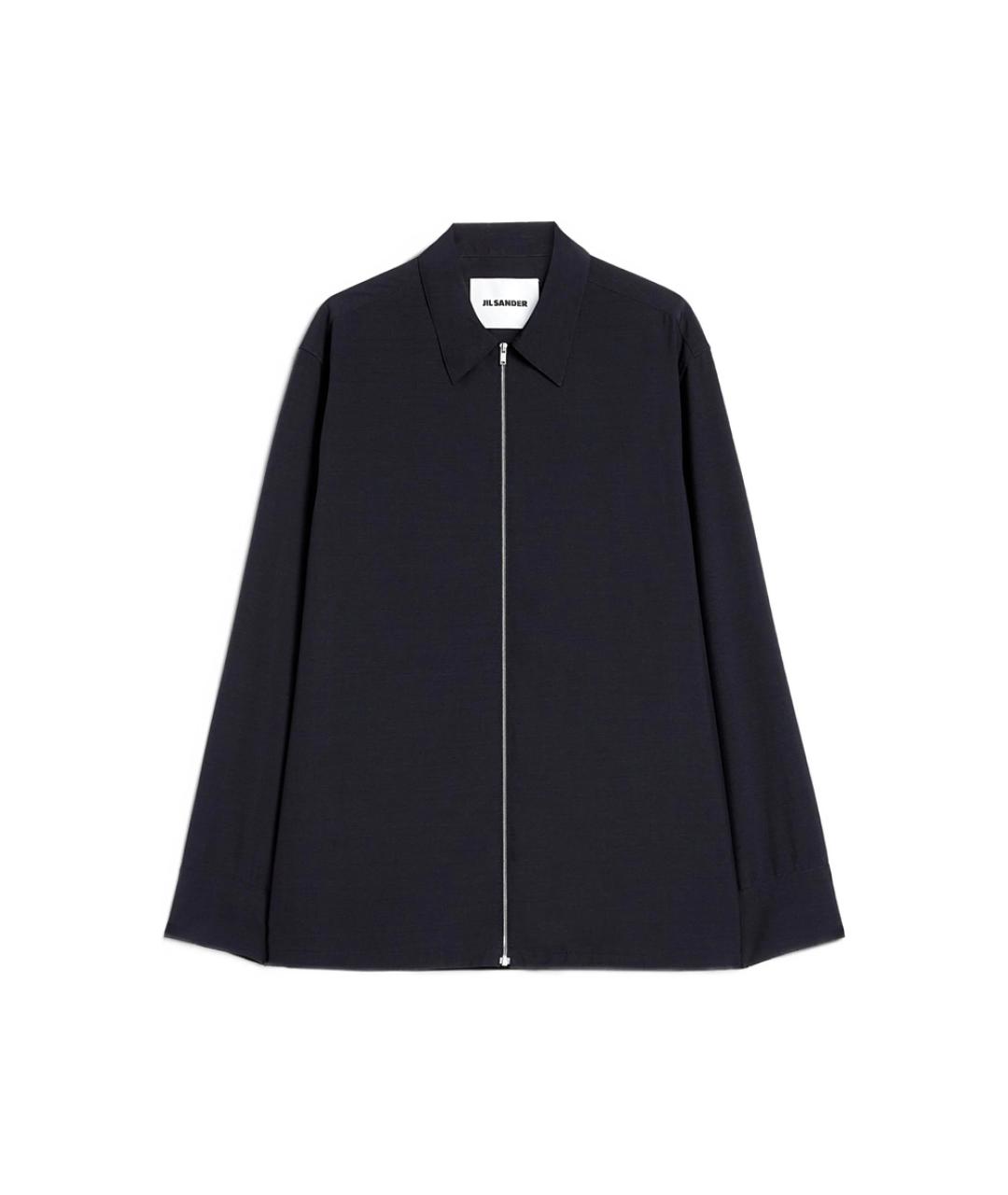 JIL SANDER Темно-синяя шерстяная куртка, фото 1