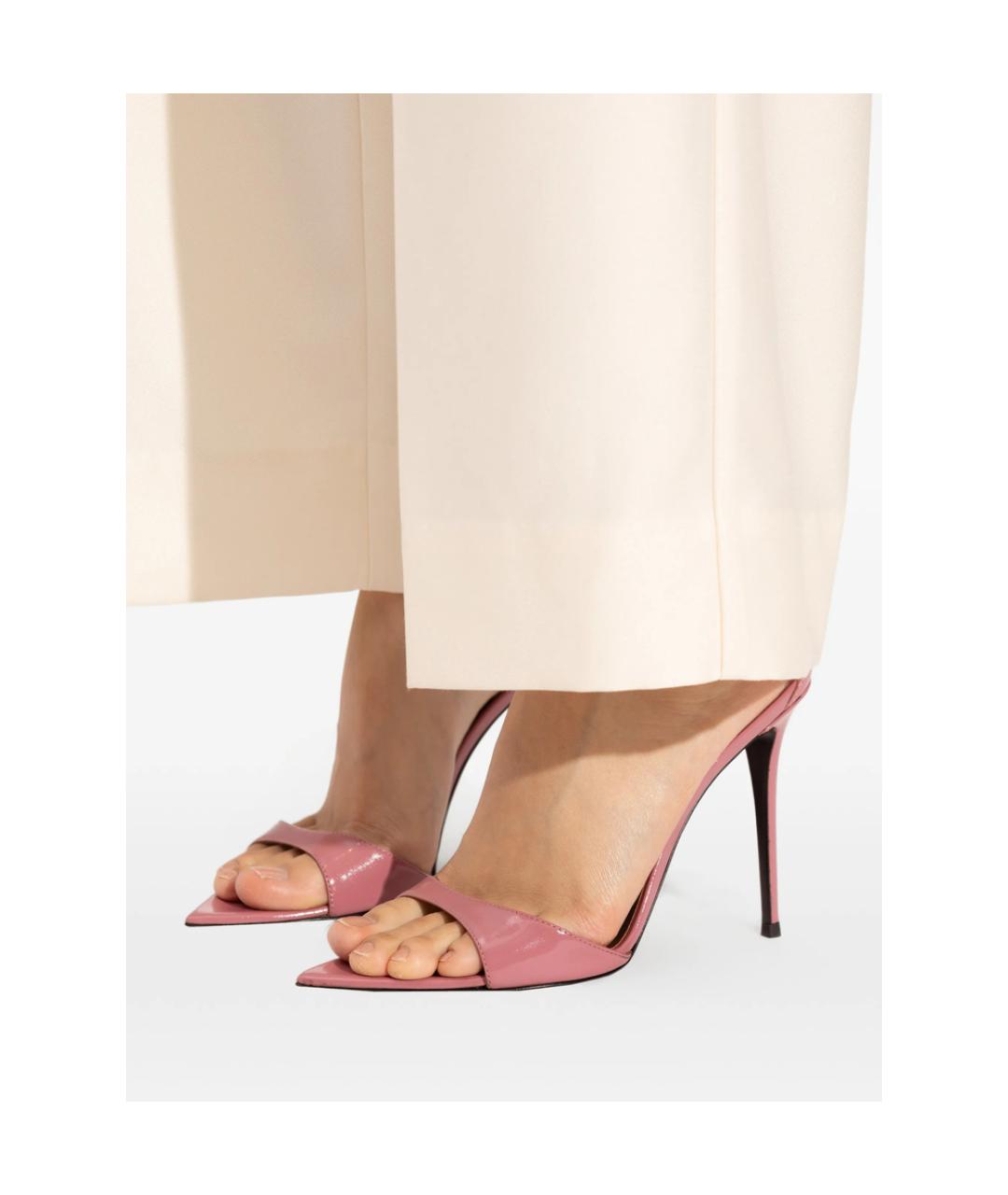 GIUSEPPE ZANOTTI DESIGN Розовые кожаные босоножки, фото 5