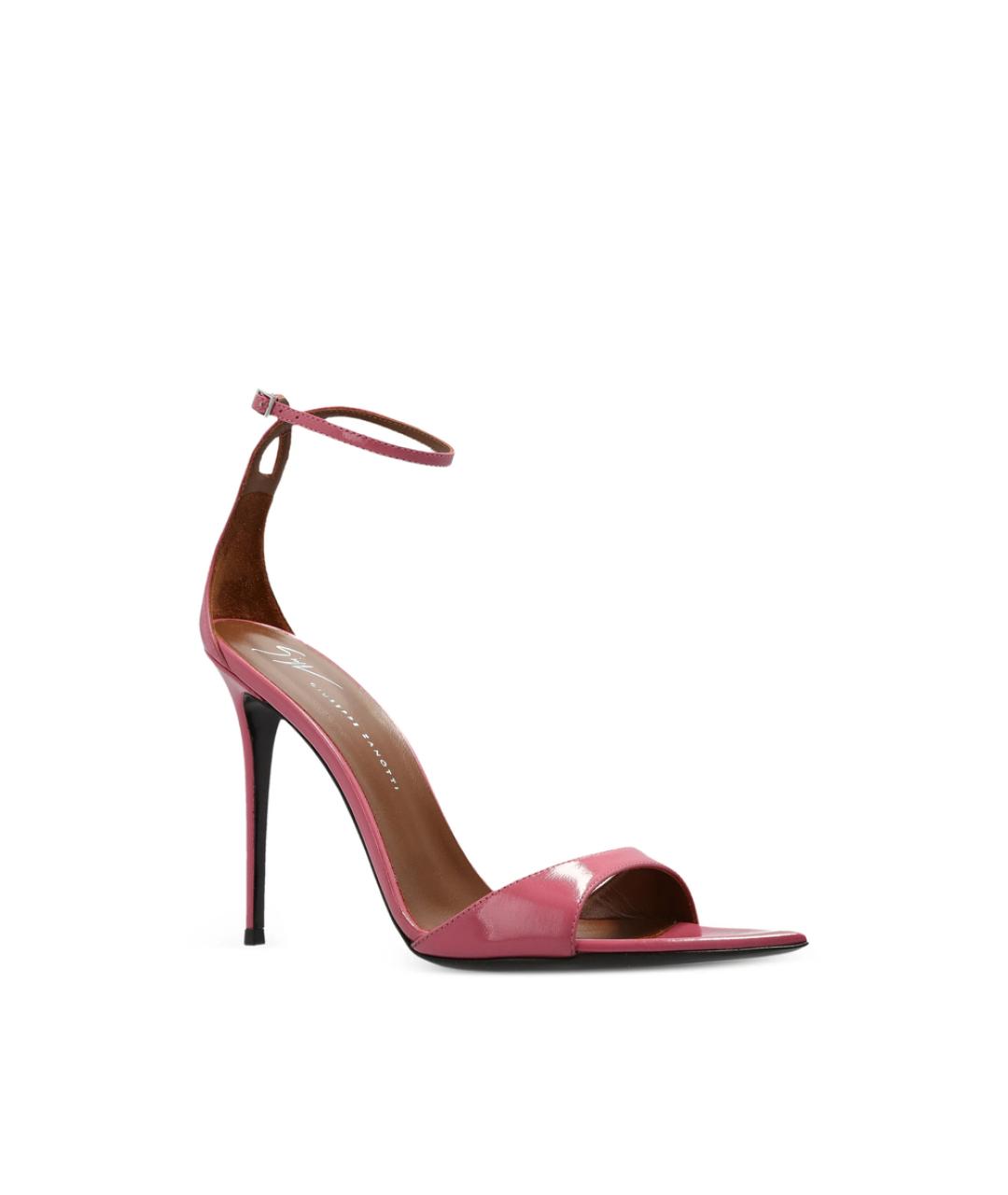 GIUSEPPE ZANOTTI DESIGN Розовые кожаные босоножки, фото 2