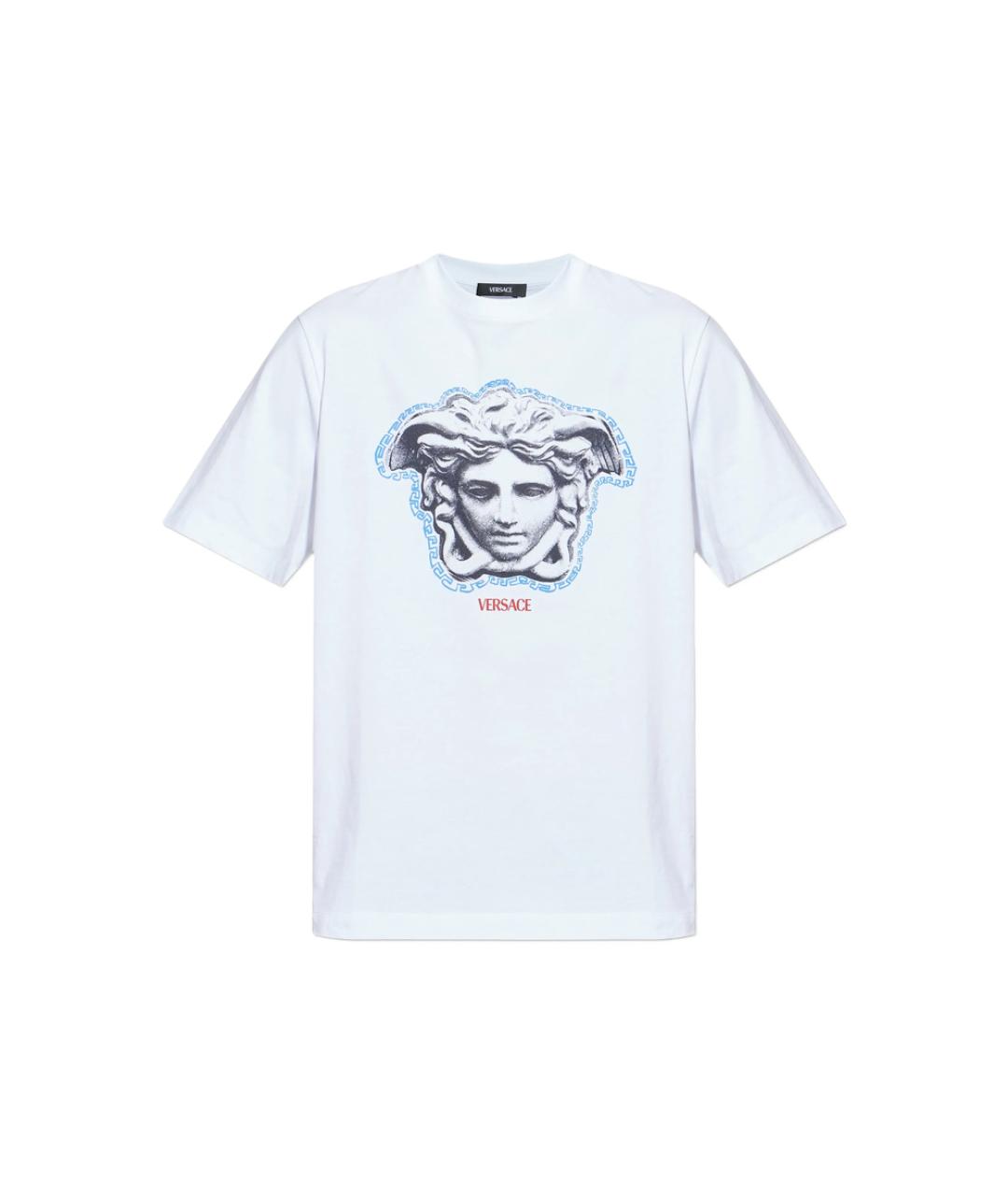 VERSACE Белая хлопковая футболка, фото 1