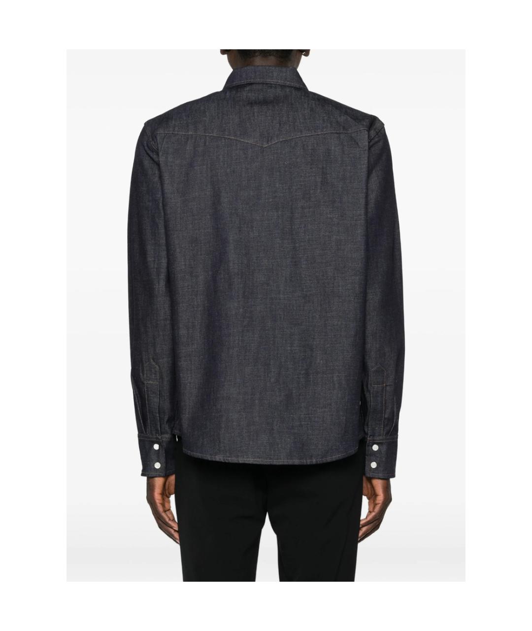 A.P.C. Синяя хлопковая кэжуал рубашка, фото 2