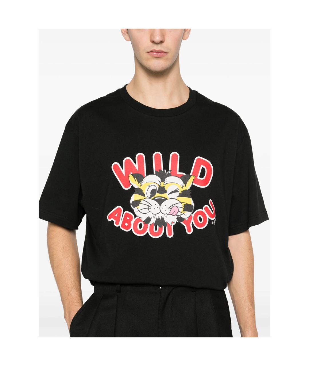 KENZO Черная хлопковая футболка, фото 2