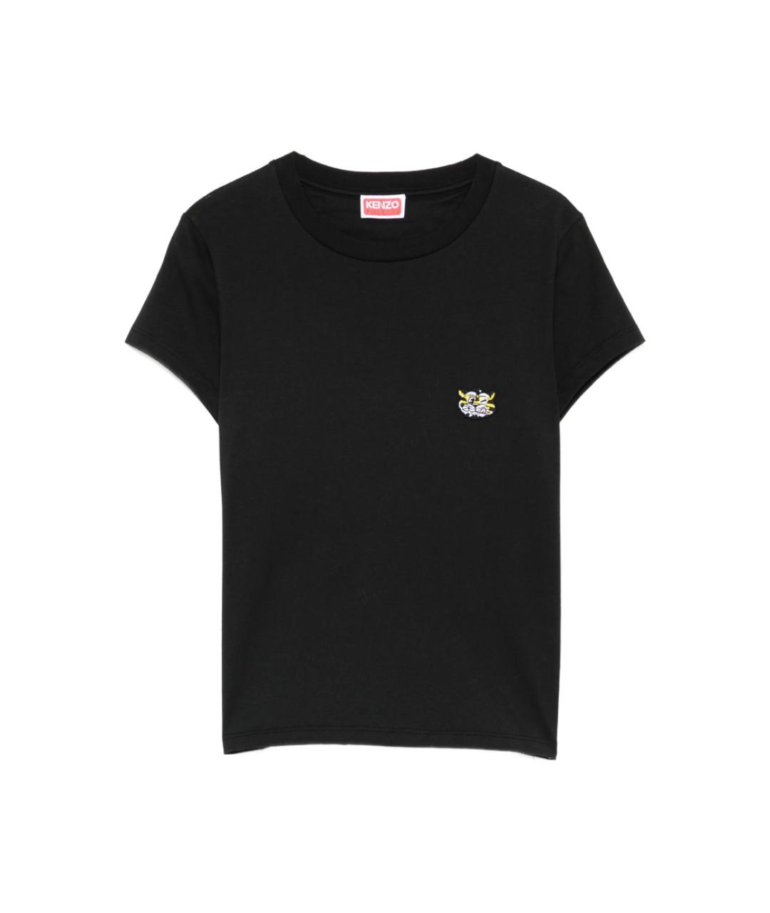 KENZO Черная хлопковая футболка, фото 1