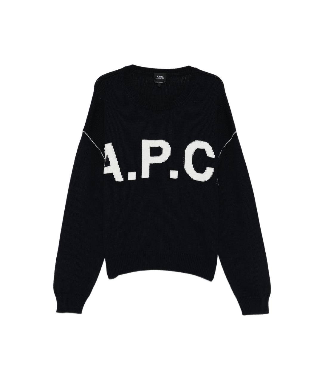 A.P.C. Темно-синий шерстяной джемпер / свитер, фото 1