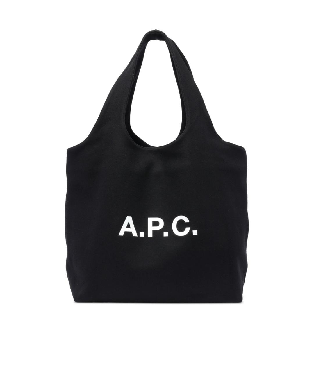 A.P.C. Черная тканевая сумка тоут, фото 1
