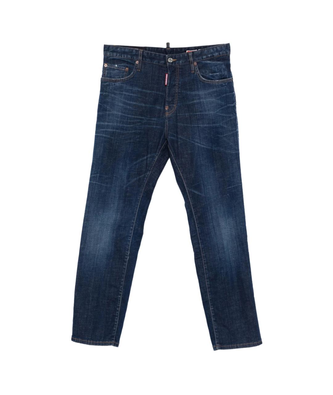 DSQUARED2 Синие хлопковые прямые джинсы, фото 1