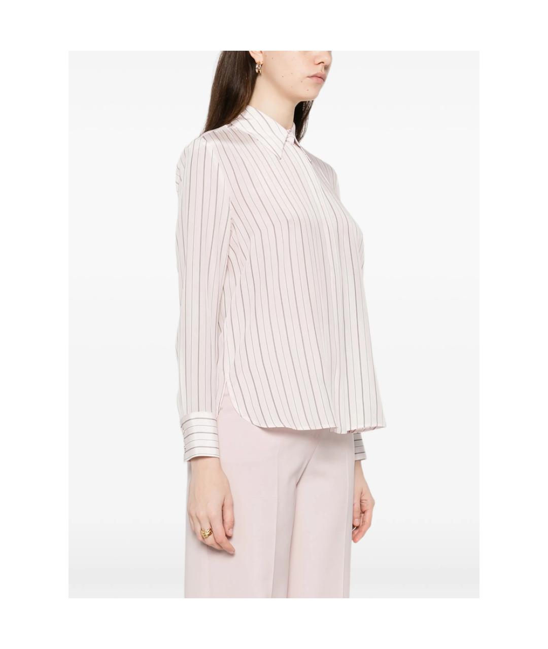 MAX MARA STUDIO Розовая шелковая рубашка, фото 4