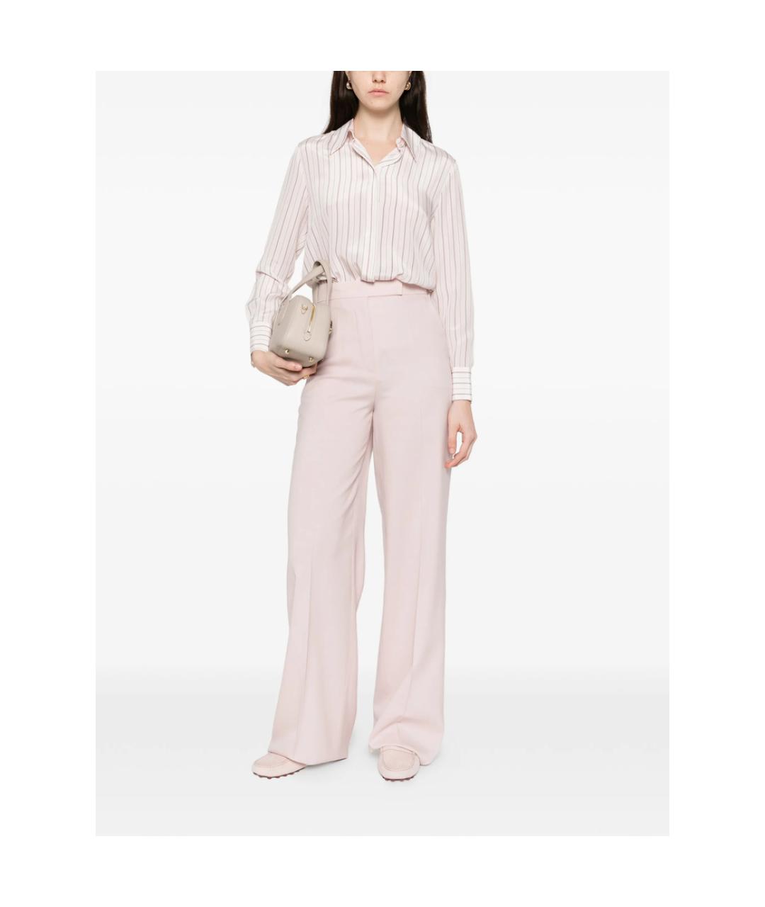 MAX MARA STUDIO Розовая шелковая рубашка, фото 3