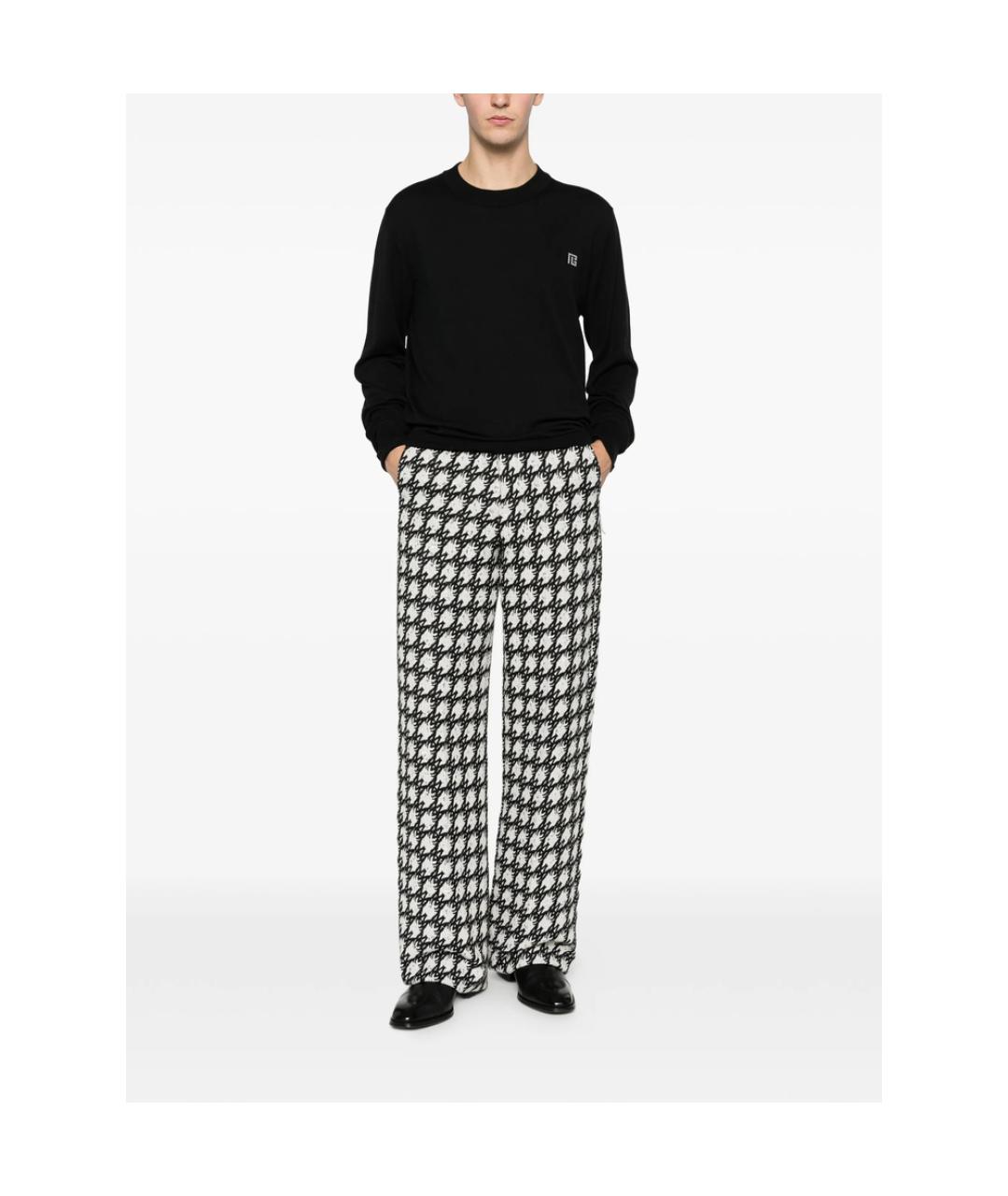 BALMAIN Черный хлопковый джемпер / свитер, фото 2