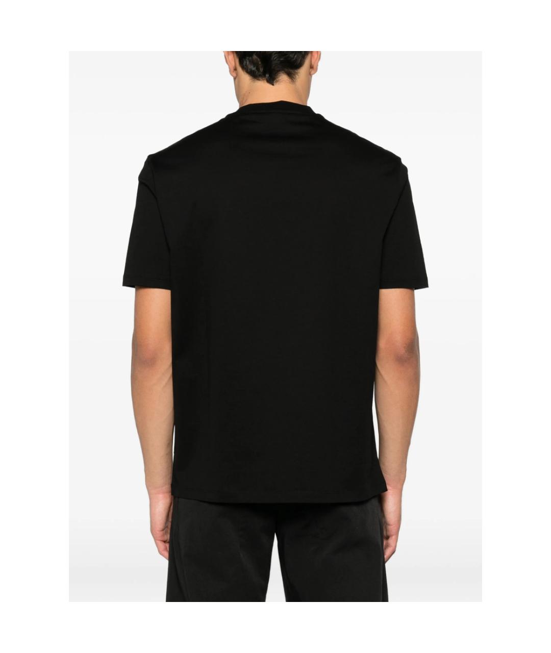 EMPORIO ARMANI Черная хлопковая футболка, фото 4