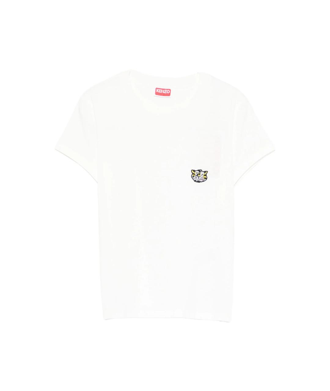 KENZO Белая хлопковая футболка, фото 1